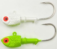 20 Testine Piombate Hot Lips Bucktail Jig Head 4 Oz Non Finite - Amo 9/0 - 5